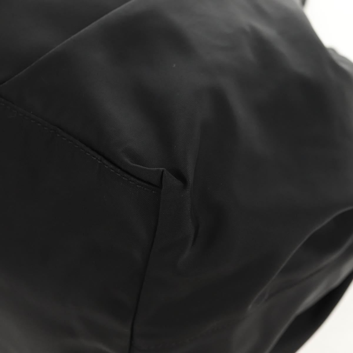 PRADA Hand Bag Nylon 2way Black Gold Auth am9761V