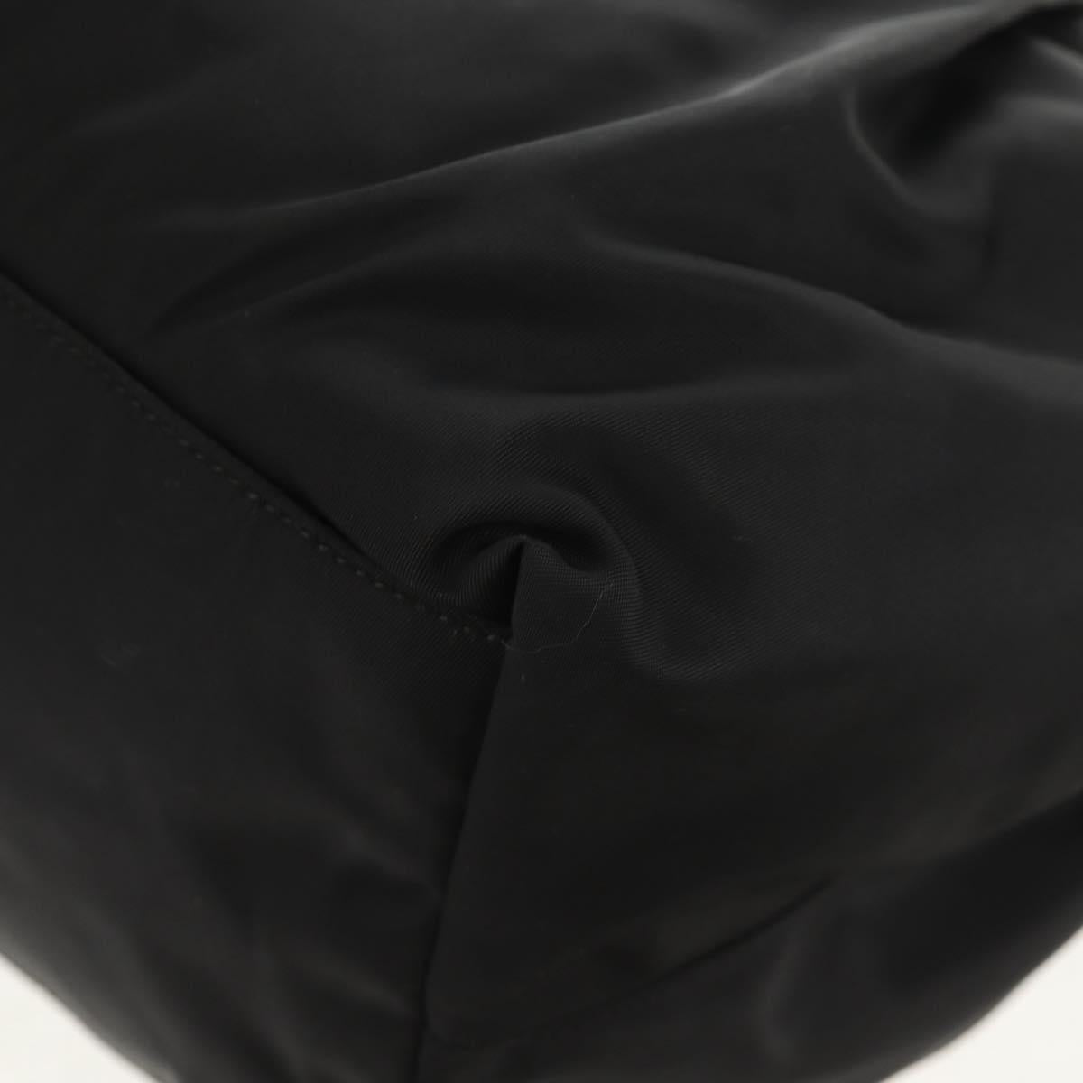 PRADA Hand Bag Nylon 2way Black Gold Auth am9761V