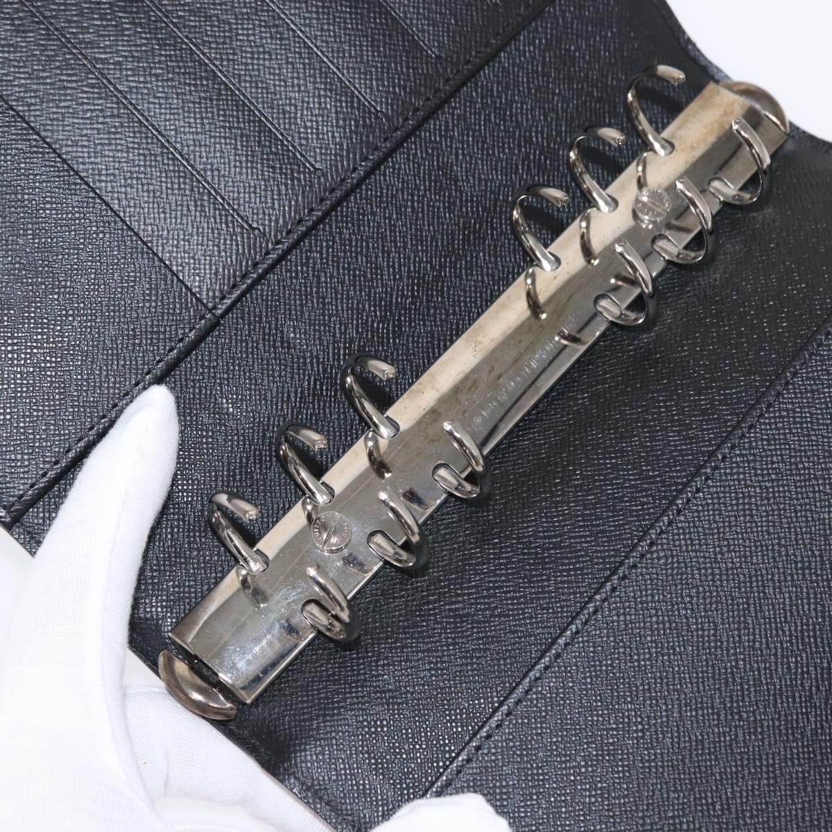 LOUIS VUITTON Epi Agenda MM Day Planner Cover Black R20042 LV Auth am9768