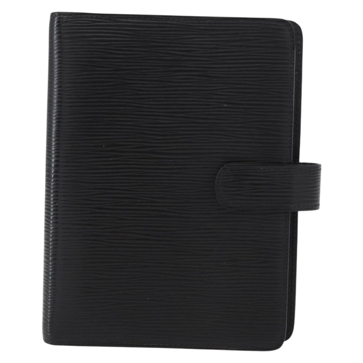 LOUIS VUITTON Epi Agenda MM Day Planner Cover Black R20042 LV Auth am9768