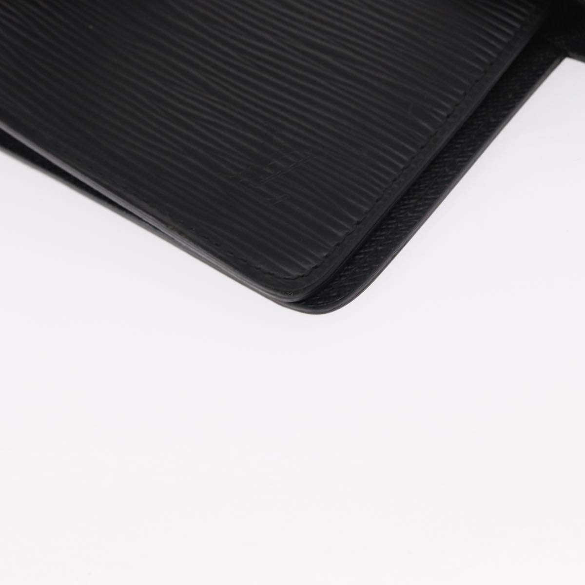 LOUIS VUITTON Epi Agenda MM Day Planner Cover Black R20042 LV Auth am9768