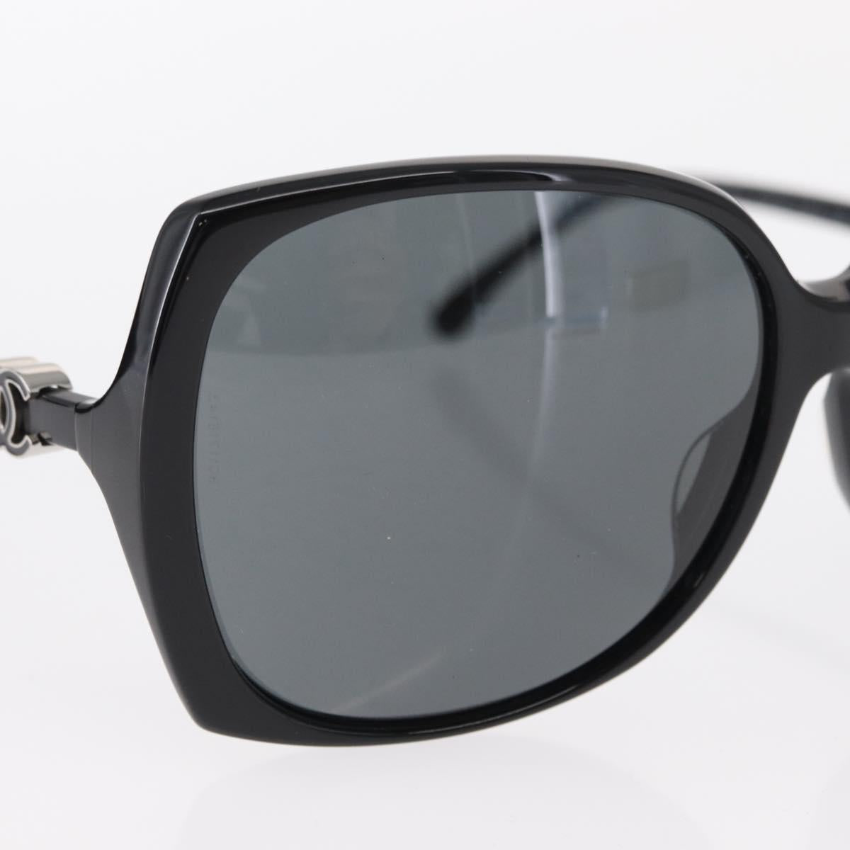 CHANEL COCO Mark Sunglasses plastic Black 5216-A Auth am9769V