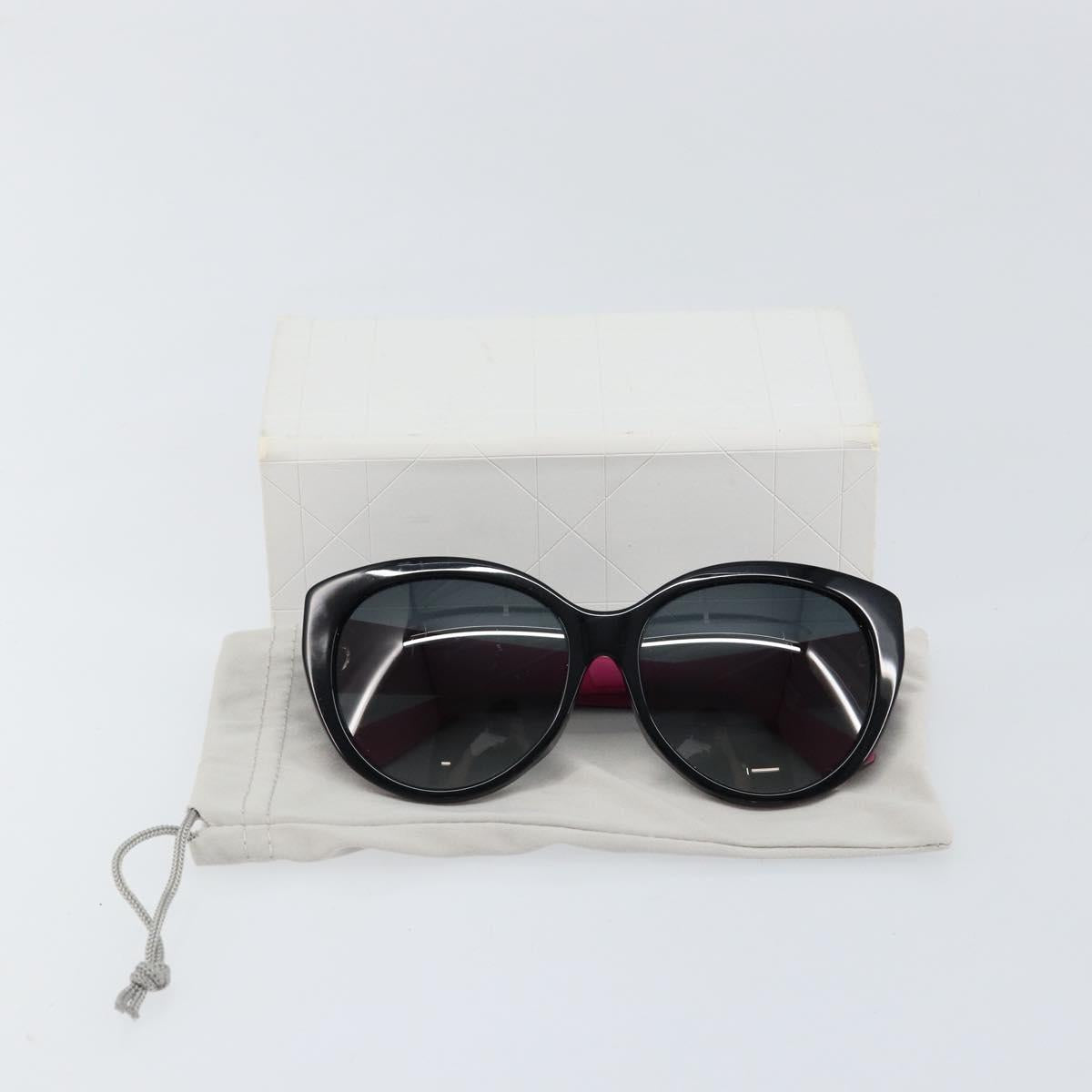 Christian Dior DIOR LADY 1RF Cannage Sunglasses plastic Black HZ9HD Auth am9770