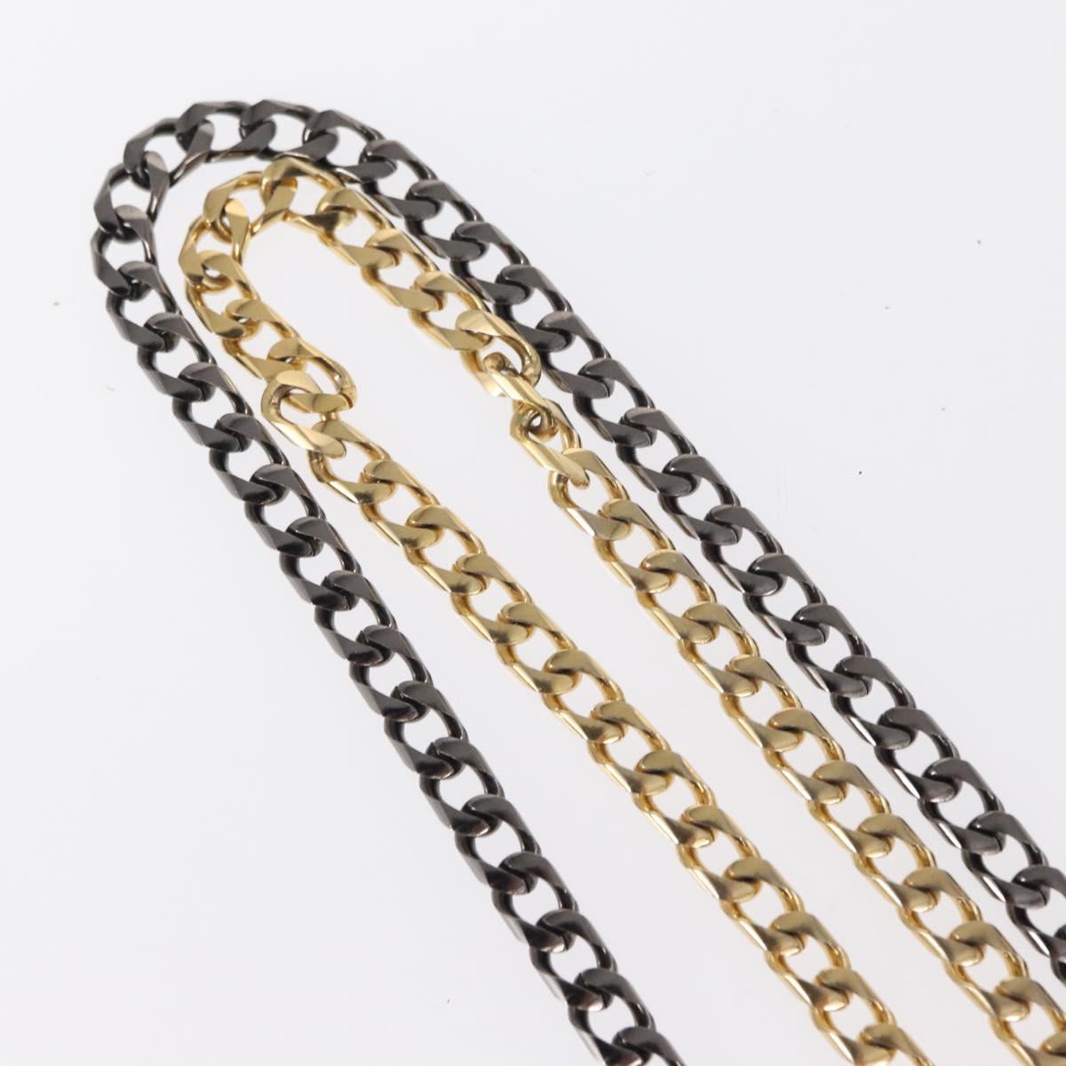 GIVENCHY Chain Necklace metal Gold Tone Auth am9774