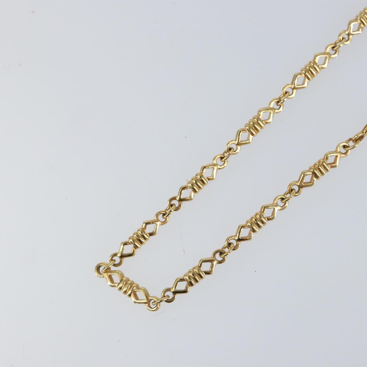 Christian Dior Chain Necklace metal Gold Tone Auth am9775