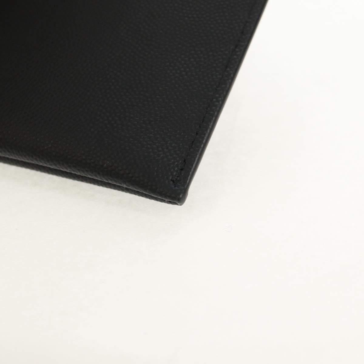 SAINT LAURENT Cassandra Pouch Leather Black Auth am9781V