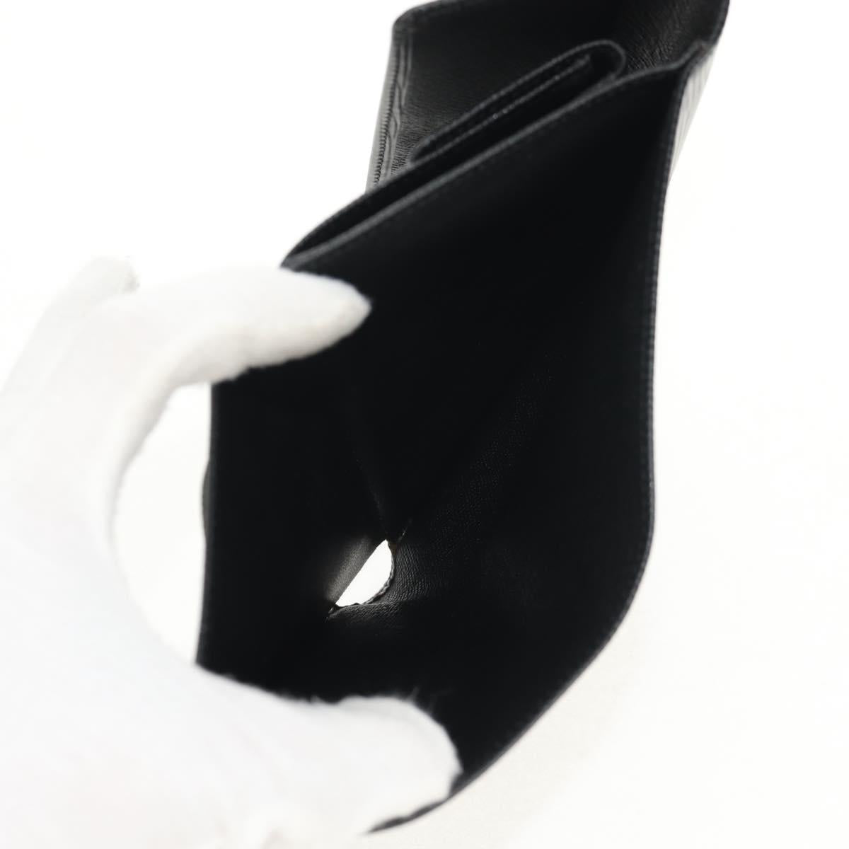 LOUIS VUITTON Epi Porte TresorEtui Papie Wallet Black M63712 LV Auth am9784A