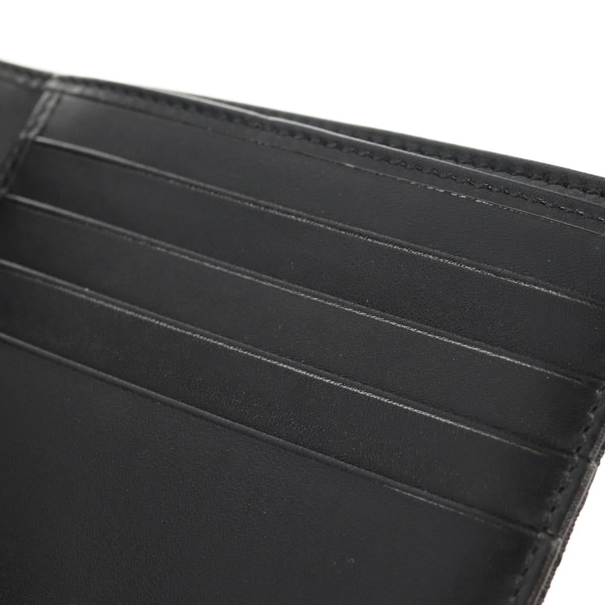 FENDI Zucchino Canvas Compact Wallet Black Auth am9790V