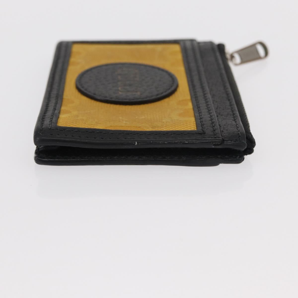 GUCCI GG Canvas Wallet Leather 3 Set Black Auth am9797