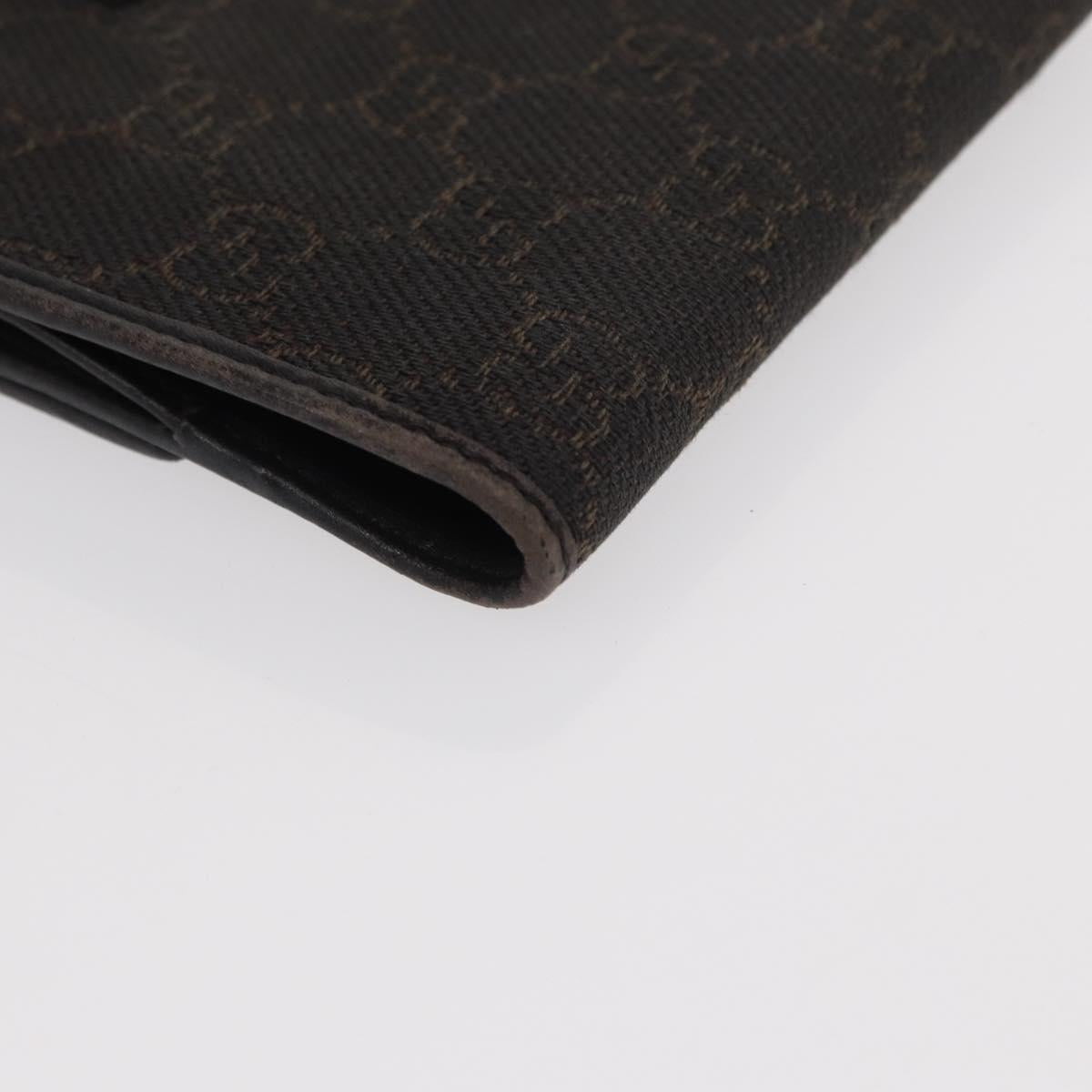 GUCCI GG Canvas Wallet Leather 3 Set Black Auth am9797