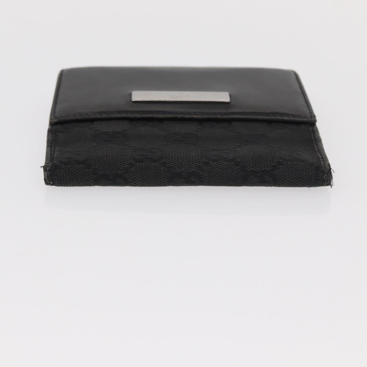 GUCCI GG Canvas Wallet Leather 3 Set Black Auth am9797