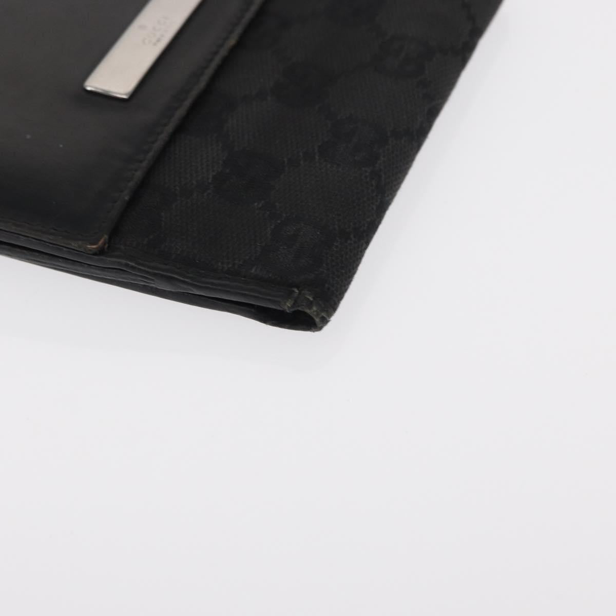 GUCCI GG Canvas Wallet Leather 3 Set Black Auth am9797