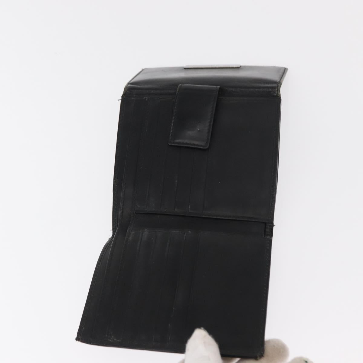 GUCCI GG Canvas Wallet Leather 3 Set Black Auth am9797