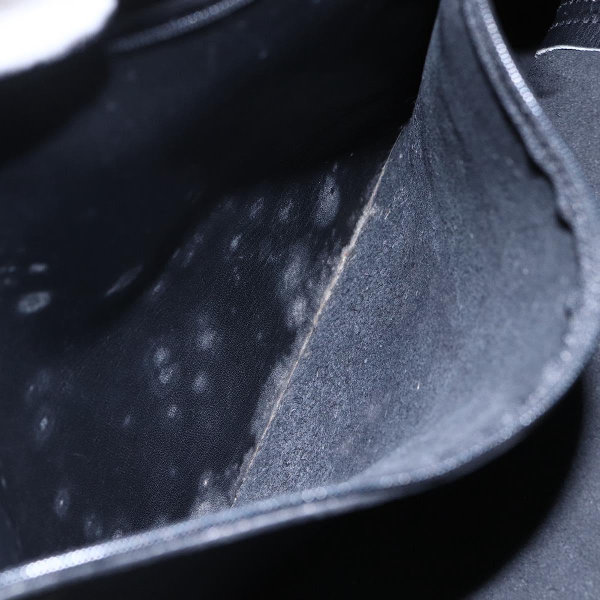 Coach Tote Bag Leather Black Gold Auth am9799