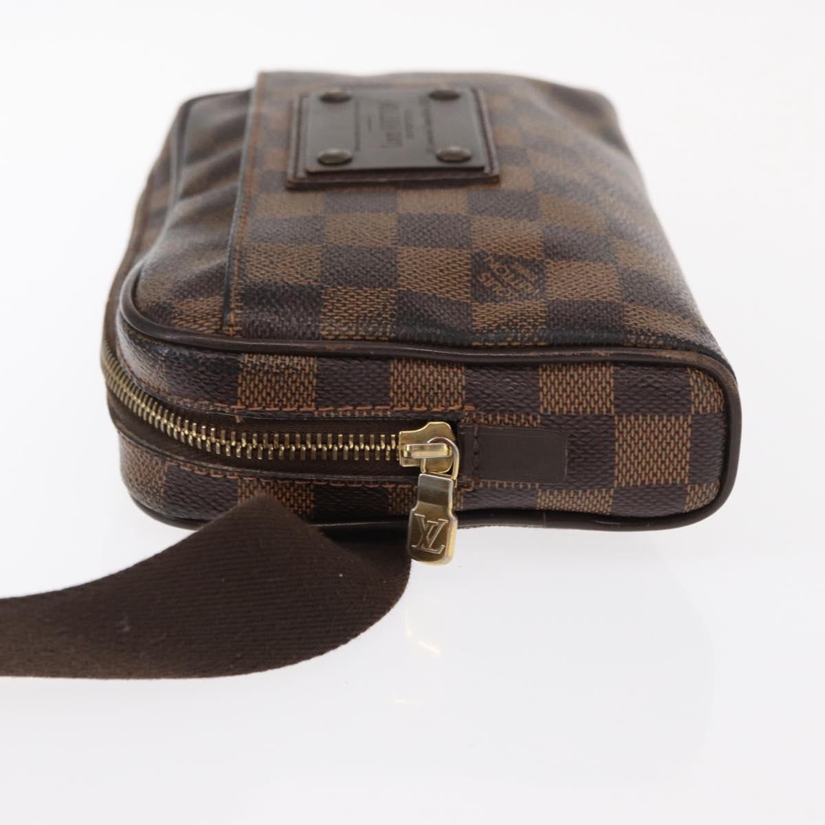 LOUIS VUITTON Damier Ebene Bum Bag Brooklyn Waist Bag N41101 LV Auth am9803