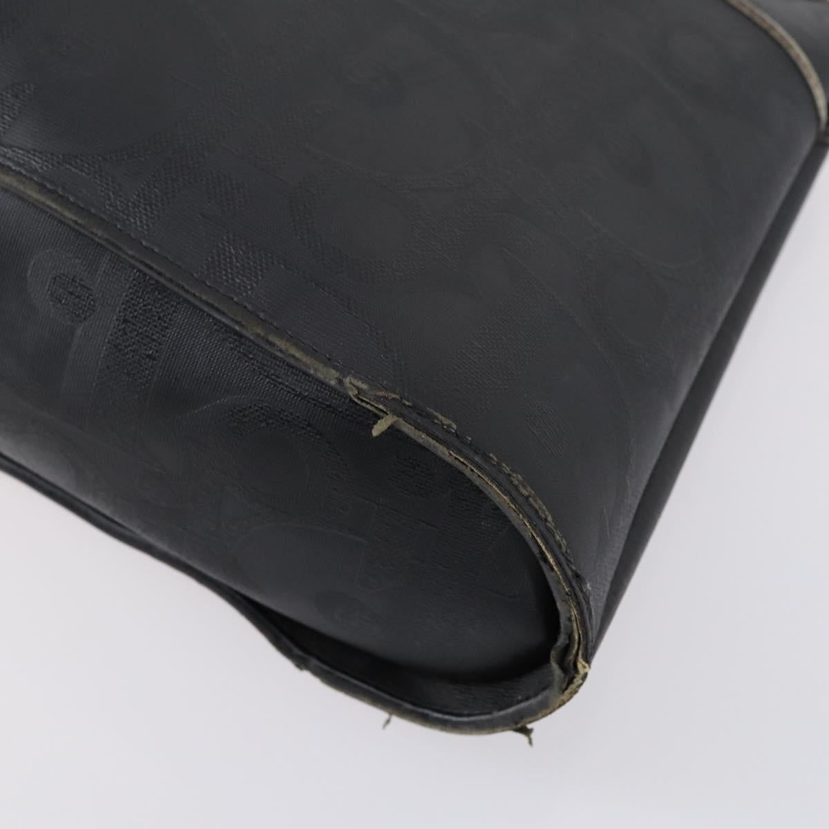 PRADA Christian Dior Hand Bag Nylon PVC 2 Set Black Gold Auth am9808