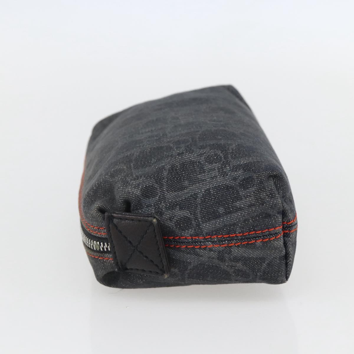 Christian Dior Trotter Canvas Wallet PVC Canvas 2 Set Black Navy Auth am9813