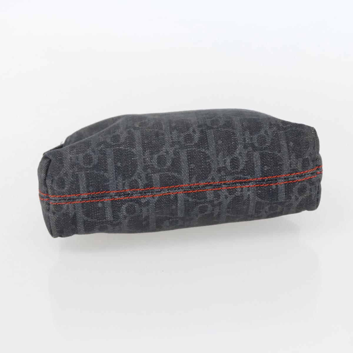 Christian Dior Trotter Canvas Wallet PVC Canvas 2 Set Black Navy Auth am9813