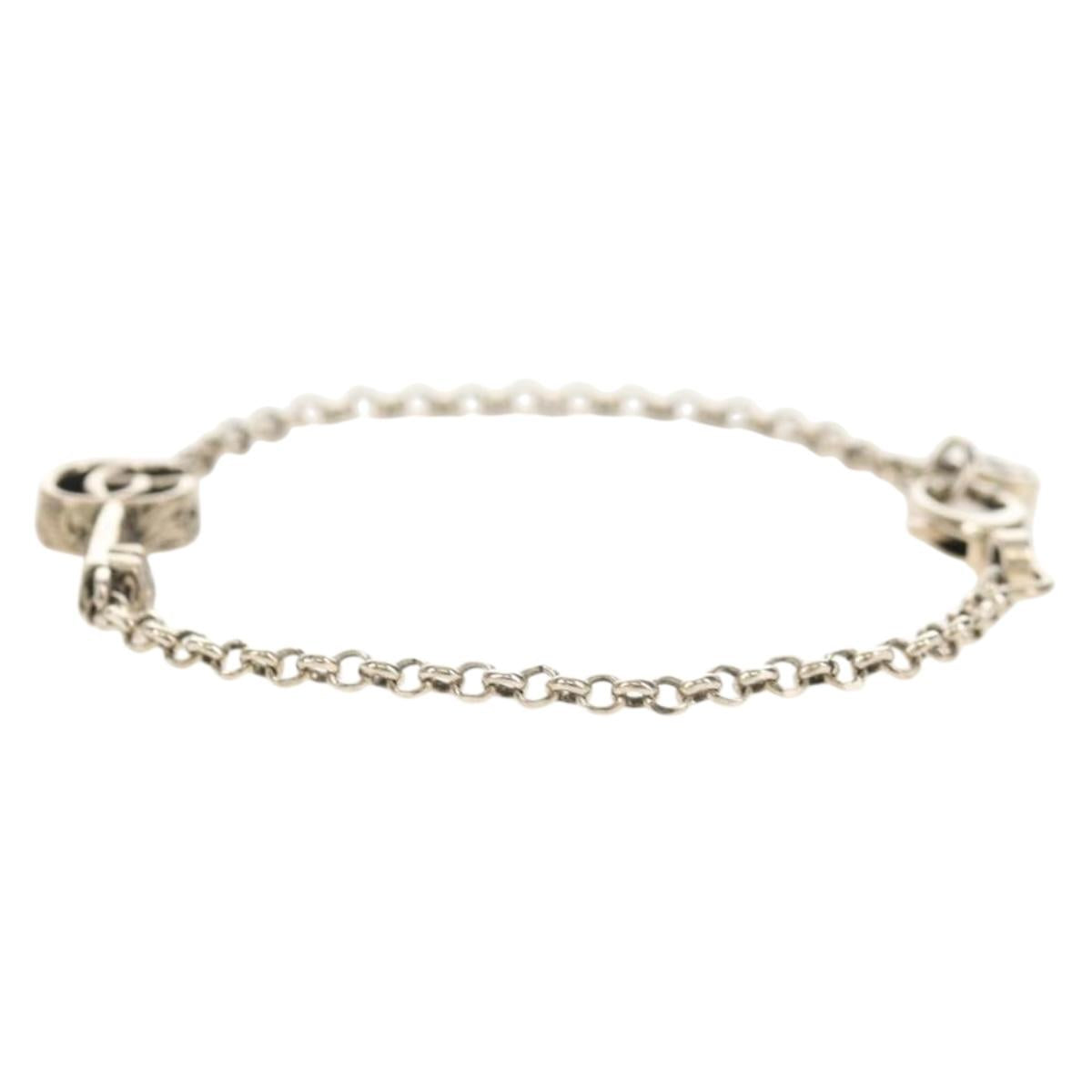 GUCCI Arabesque Bracelet Ag925 Silver Auth am9819V
