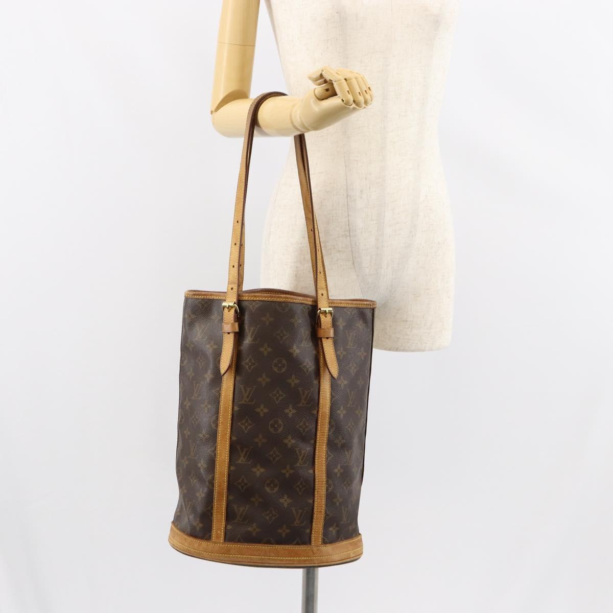 LOUIS VUITTON Monogram Bucket GM Shoulder Bag M42236 LV Auth am9828