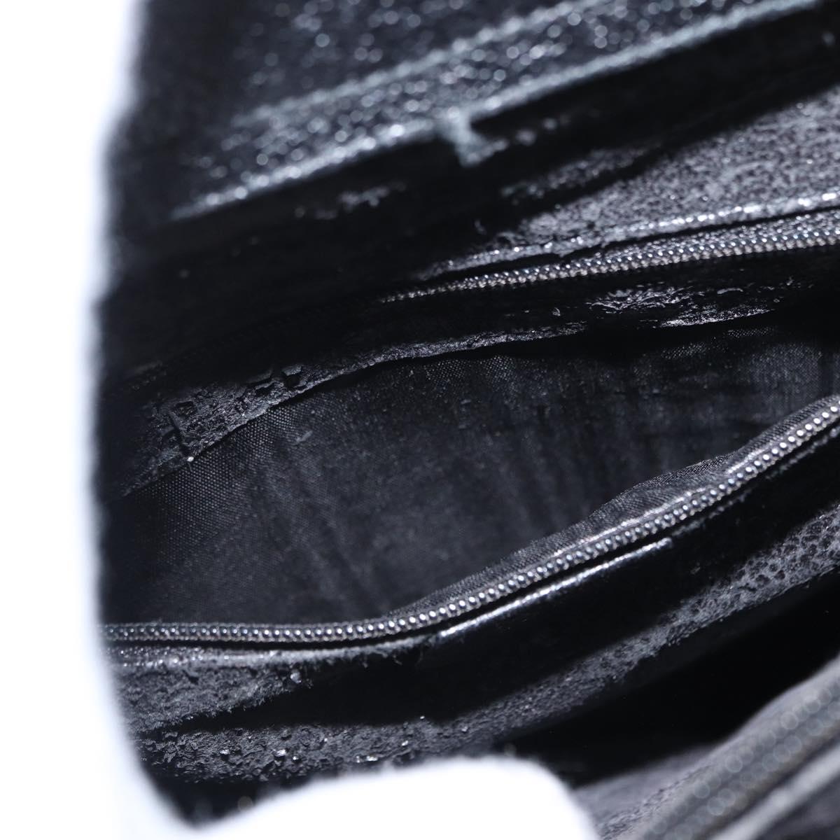 GUCCI Bamboo Hand Bag Leather Black Gold 002 1186 0260 Auth am9829