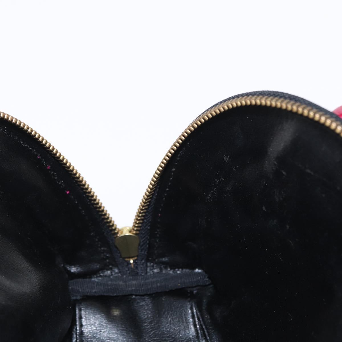 Gianni Versace Hand Bag Leather Pink Gold Auth am9833