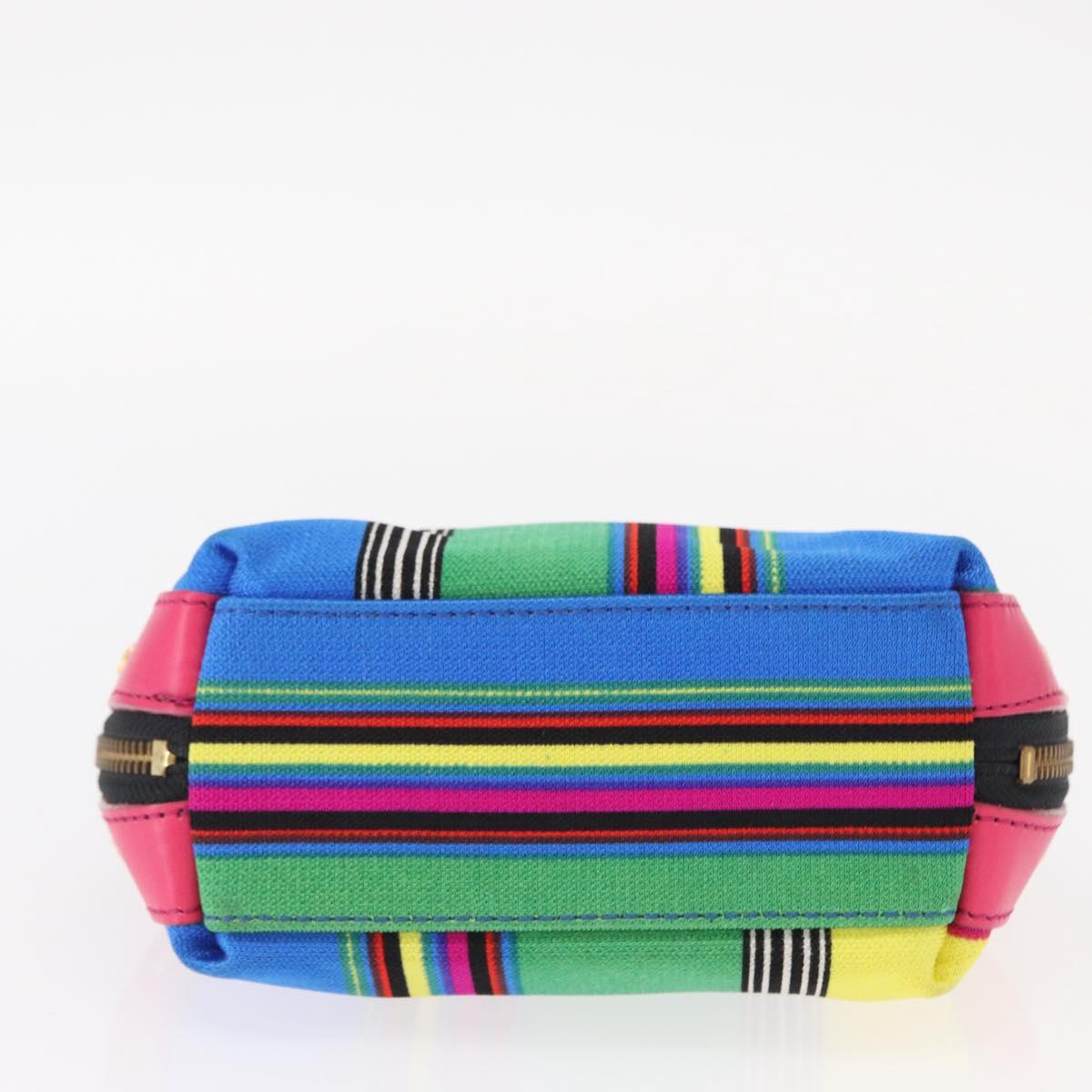 Gianni Versace Hand Bag Leather Pink Gold Auth am9833