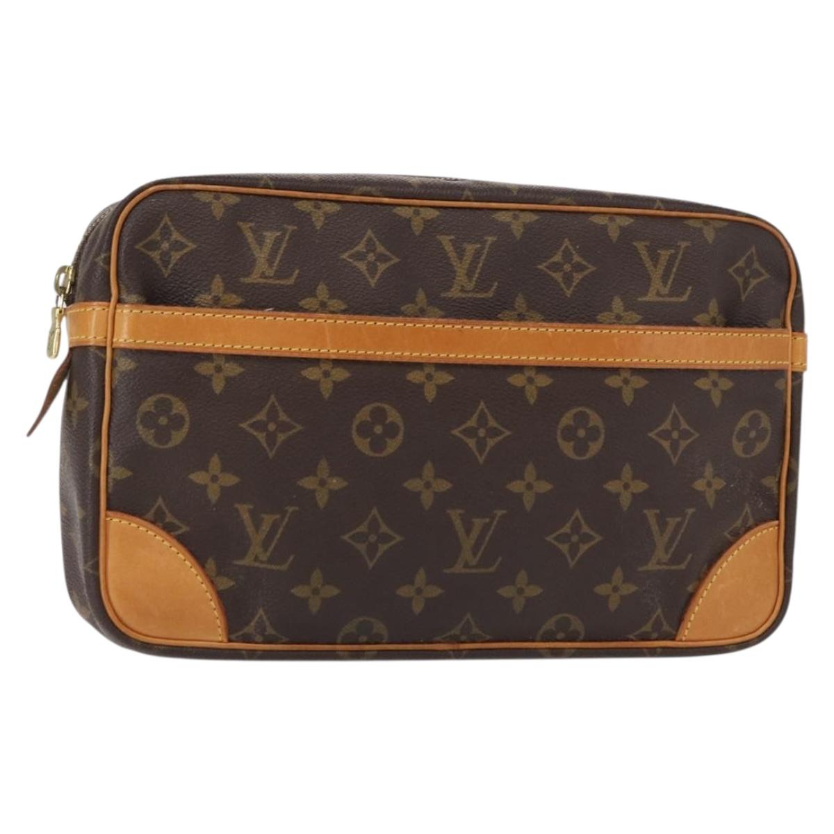 LOUIS VUITTON Monogram Compiegne 28 Clutch Bag M51845 LV Auth am9834