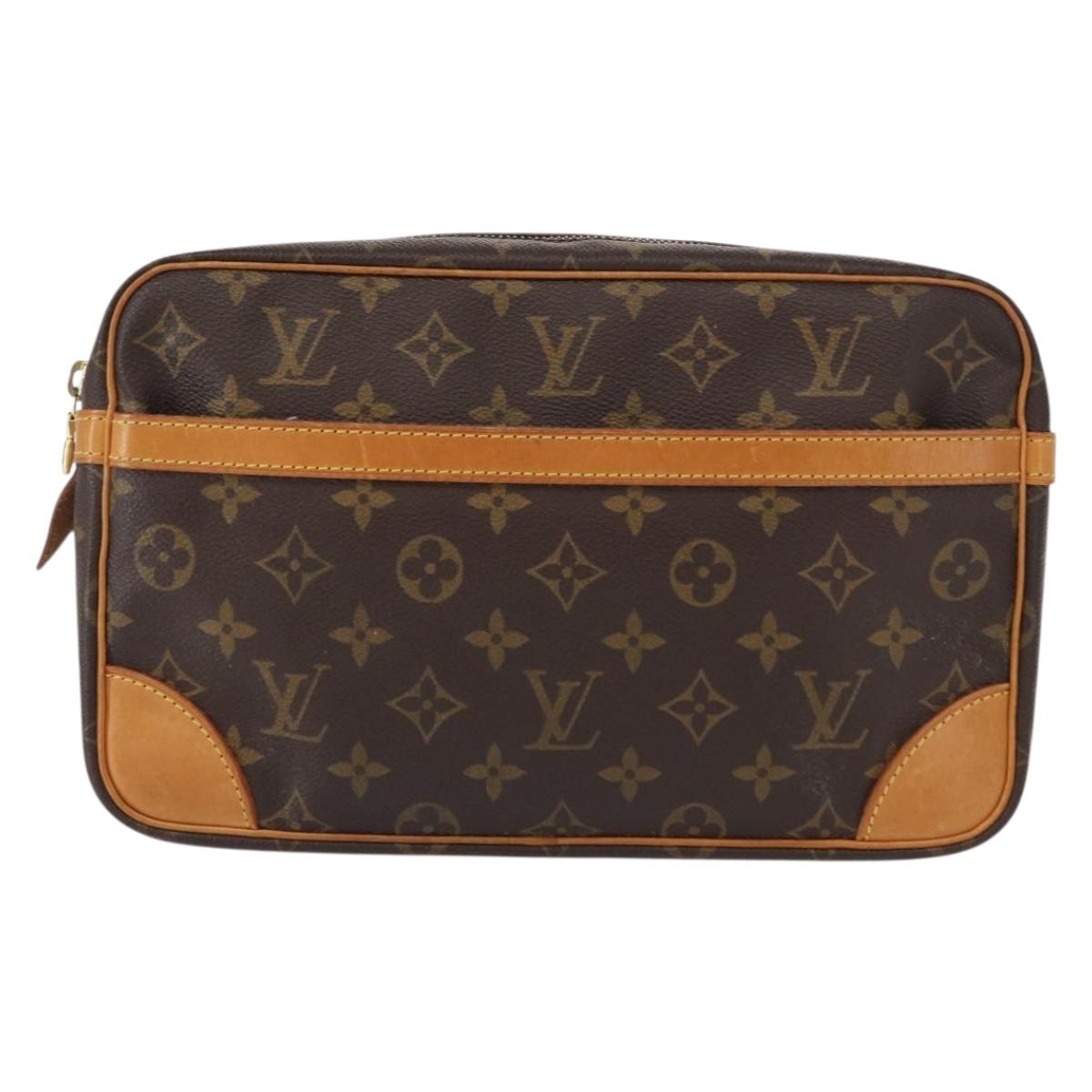 LOUIS VUITTON Monogram Compiegne 28 Clutch Bag M51845 LV Auth am9834