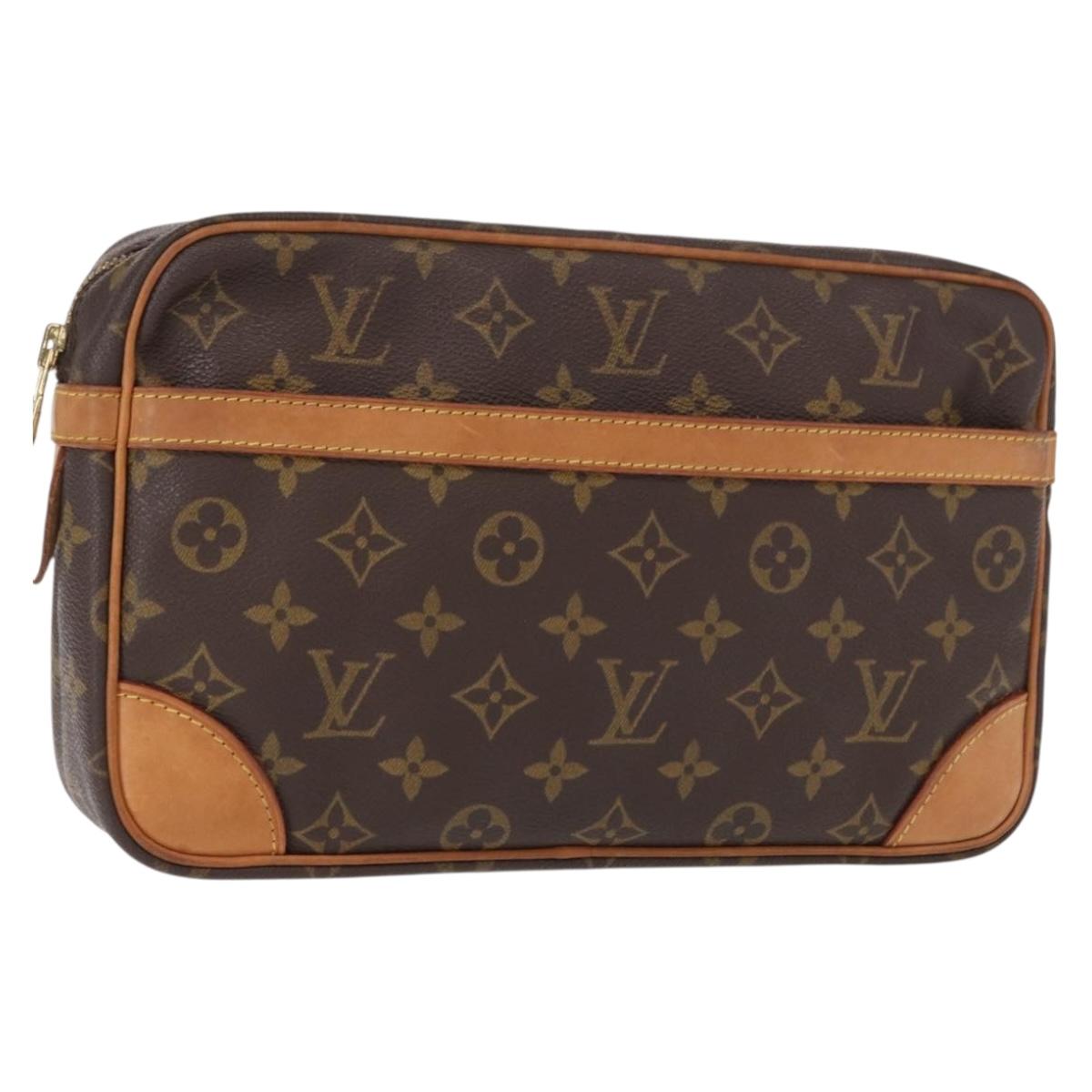 LOUIS VUITTON Monogram Compiegne 28 Clutch Bag M51845 LV Auth am9838