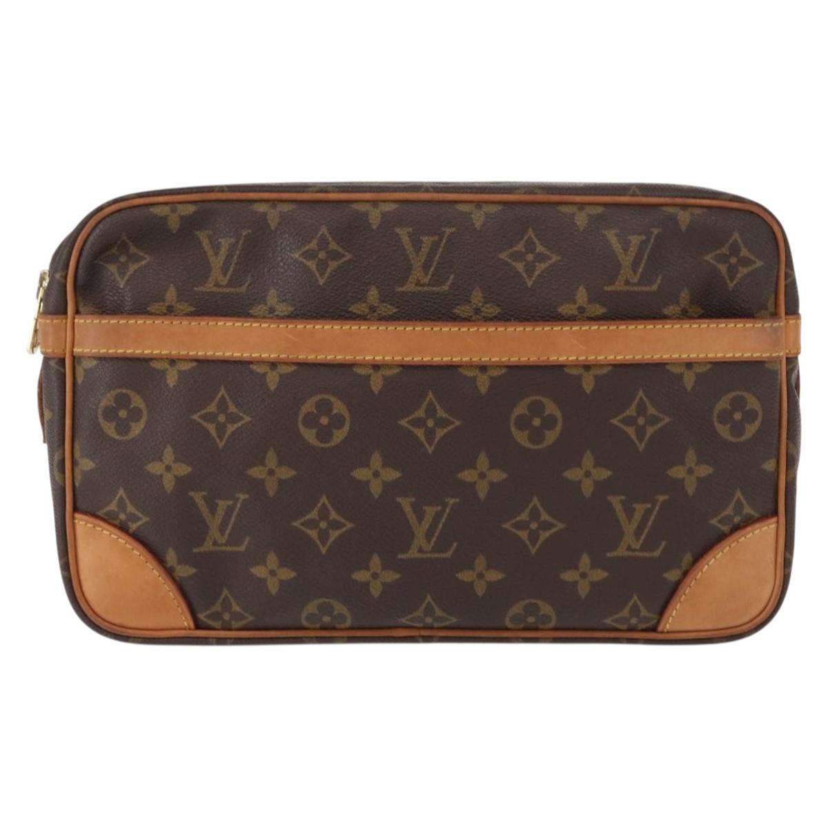 LOUIS VUITTON Monogram Compiegne 28 Clutch Bag M51845 LV Auth am9838