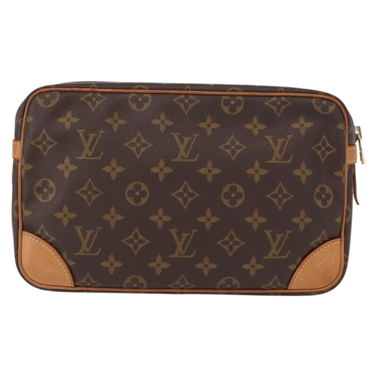 LOUIS VUITTON Monogram Compiegne 28 Clutch Bag M51845 LV Auth am9838