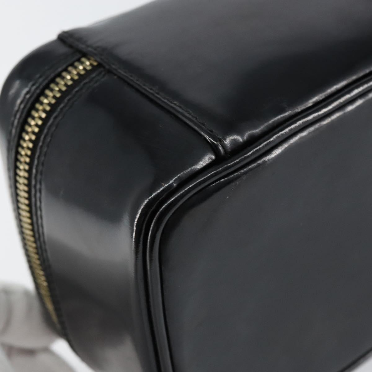 GUCCI Bamboo Vanity Hand Bag Nylon Black Gold 032 1956 0151 Auth am9840