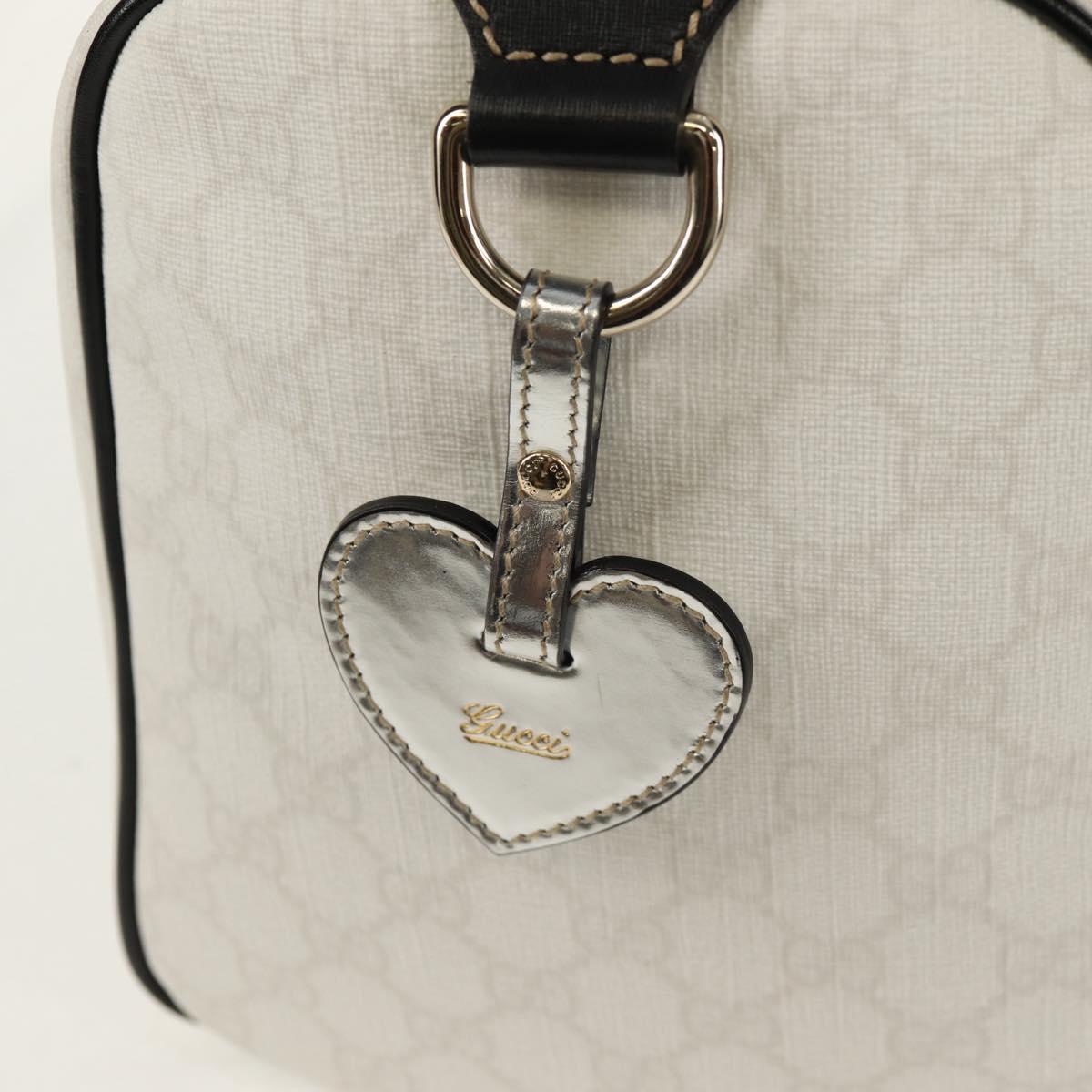 GUCCI GG Supreme Boston Bag PVC White Gold 193603 Auth am9846V