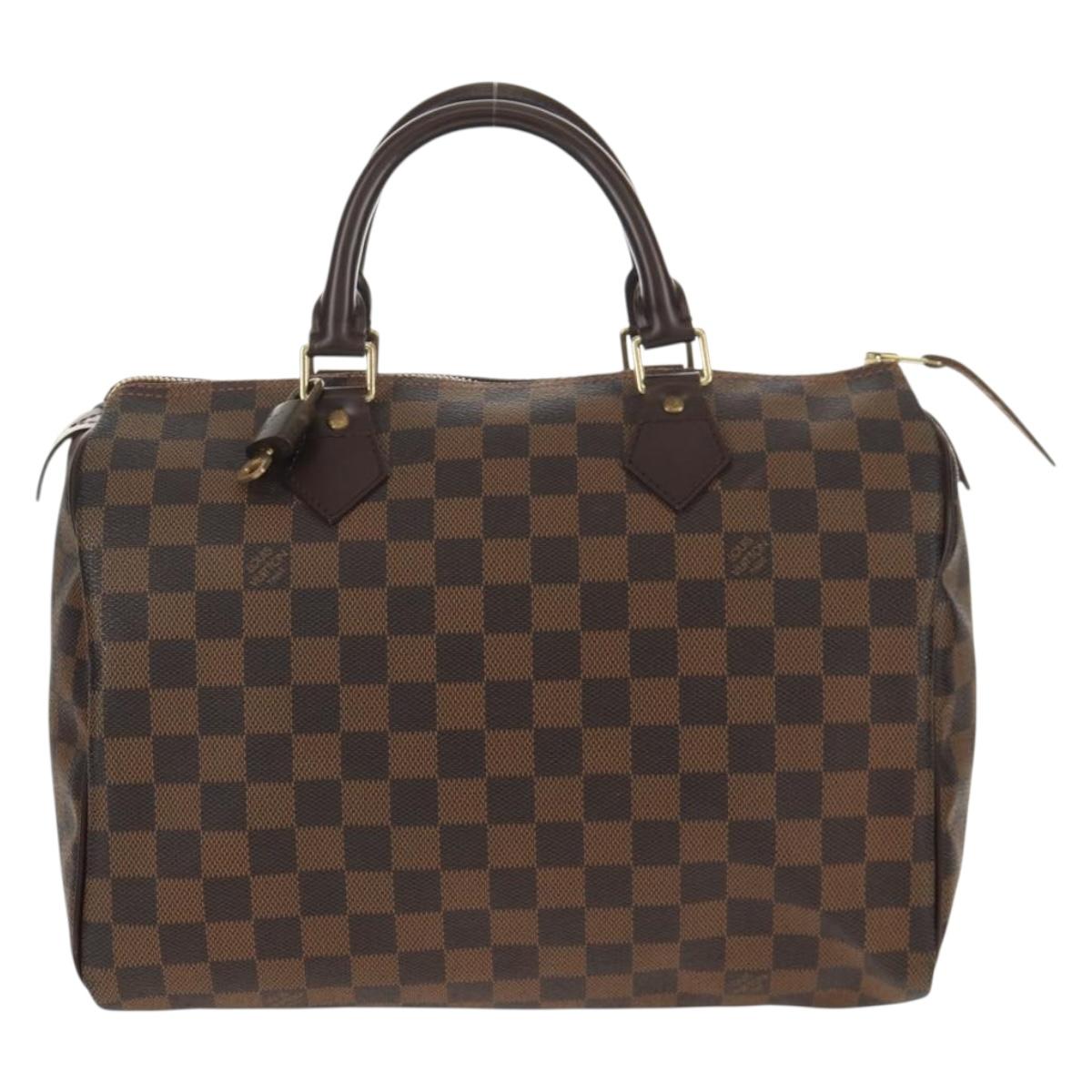 LOUIS VUITTON Damier Ebene Speedy 30 Hand Bag N41364 LV Auth am9848V