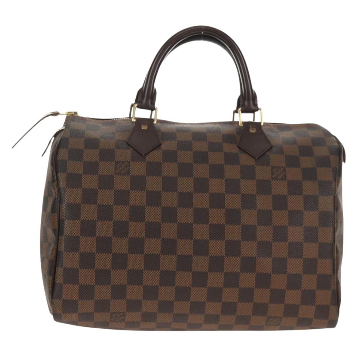 LOUIS VUITTON Damier Ebene Speedy 30 Hand Bag N41364 LV Auth am9848V