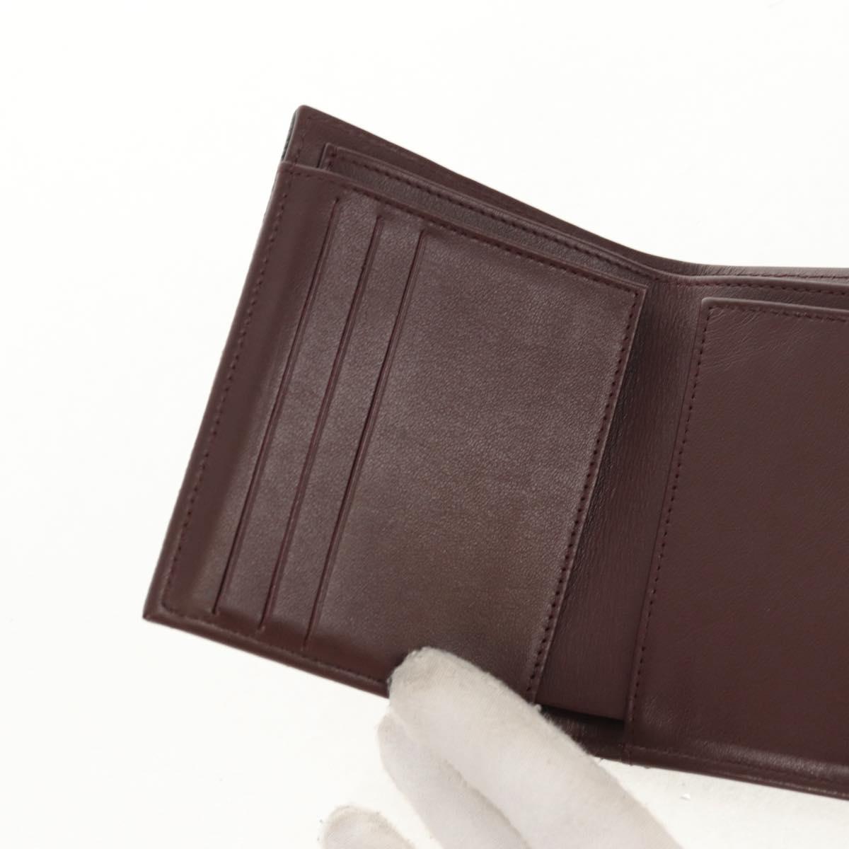 CHANEL Matelasse Compact Wallet Caviar Skin Black CC Auth am9849V