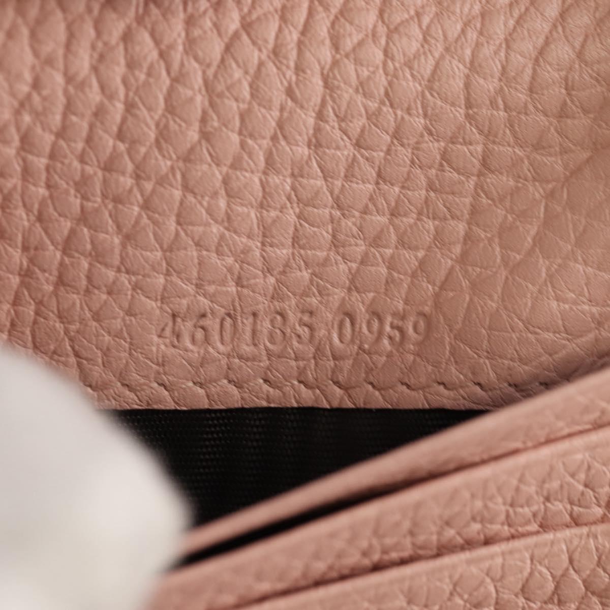 GUCCI Animalie Compact Wallet Leather Pink Gold 498096 Auth am9852V