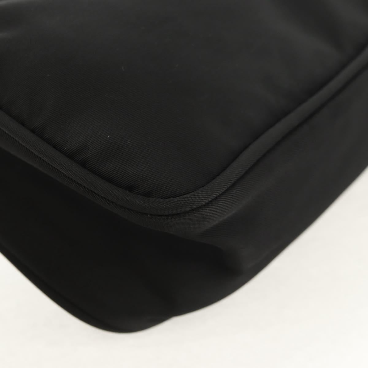 PRADA Accessory Pouch Nylon Black Silver Auth am9858V