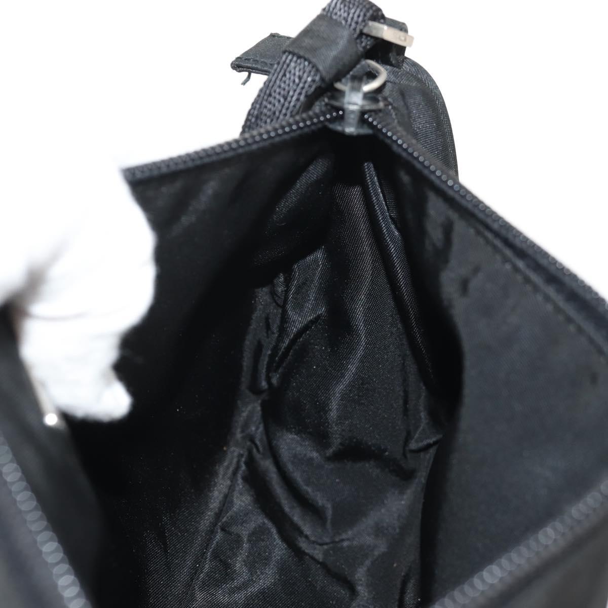 PRADA Accessory Pouch Nylon Black Silver Auth am9858V