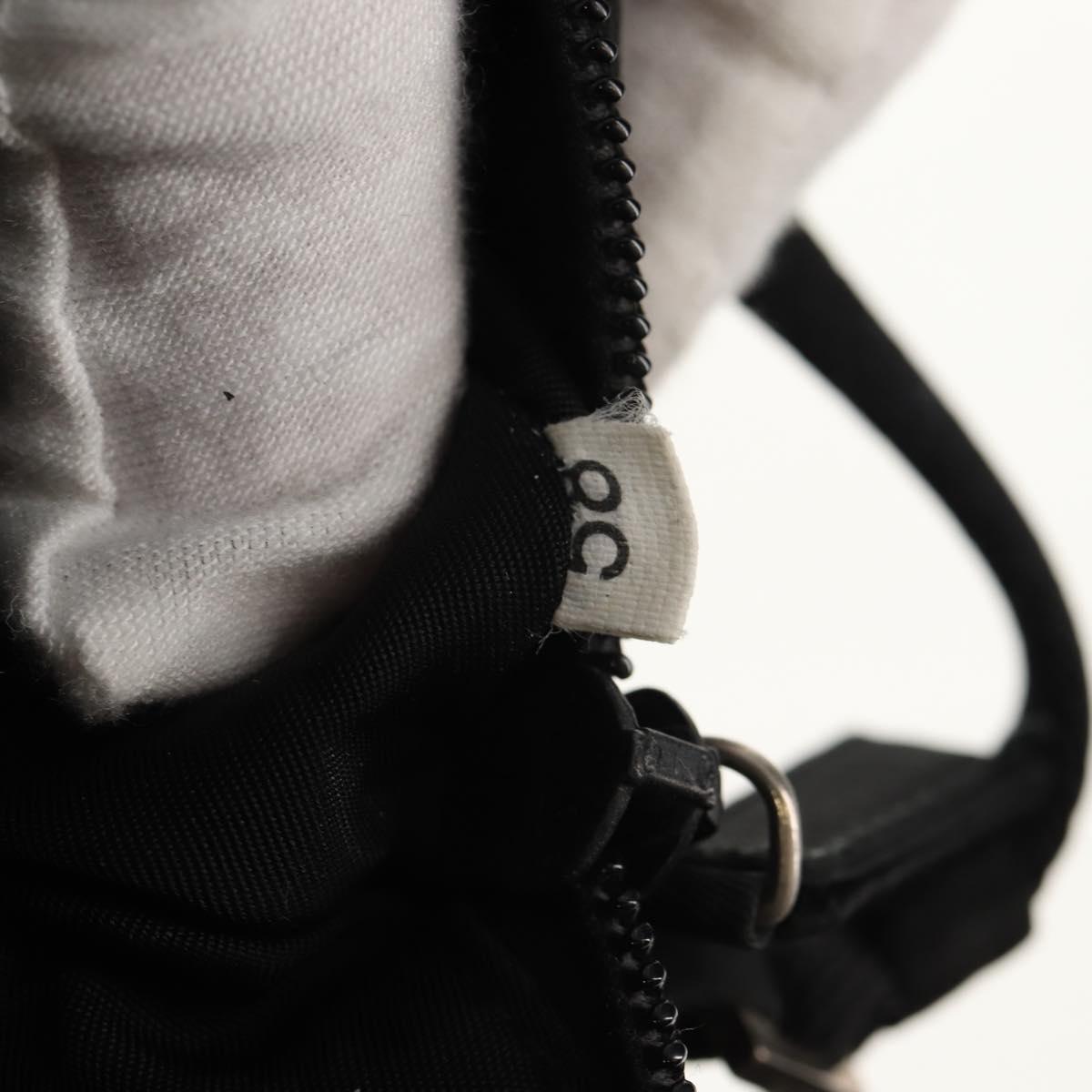 PRADA Accessory Pouch Nylon Black Silver Auth am9858V