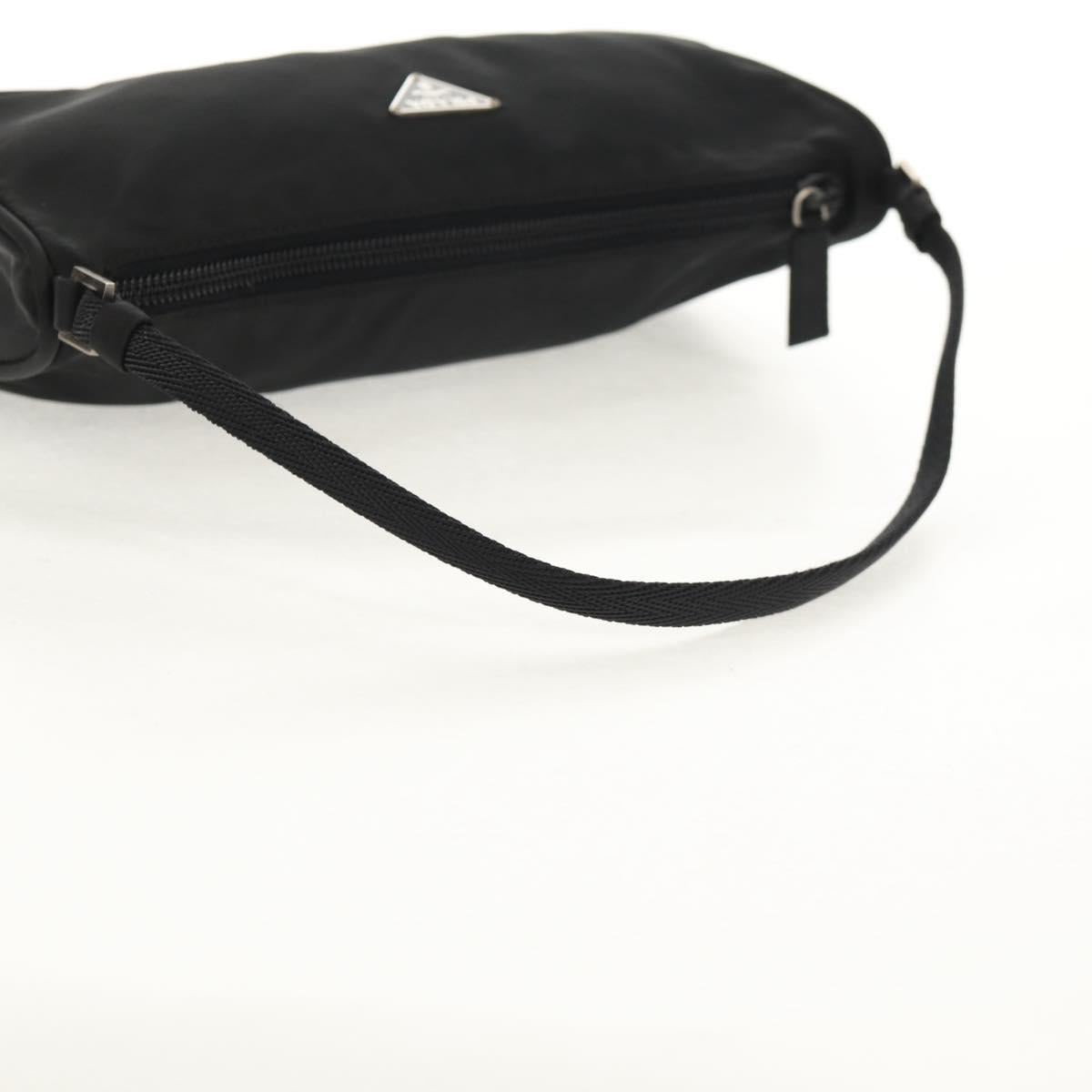 PRADA Accessory Pouch Nylon Black Silver Auth am9858V