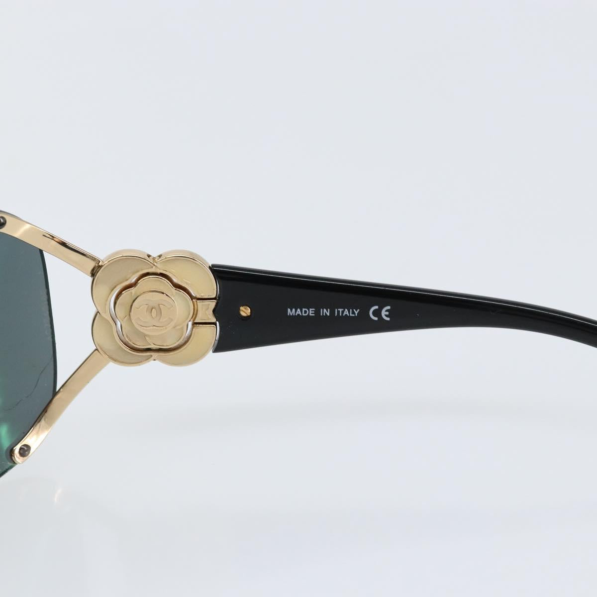 CHANEL Sunglasses plastic Black CC Auth am9868