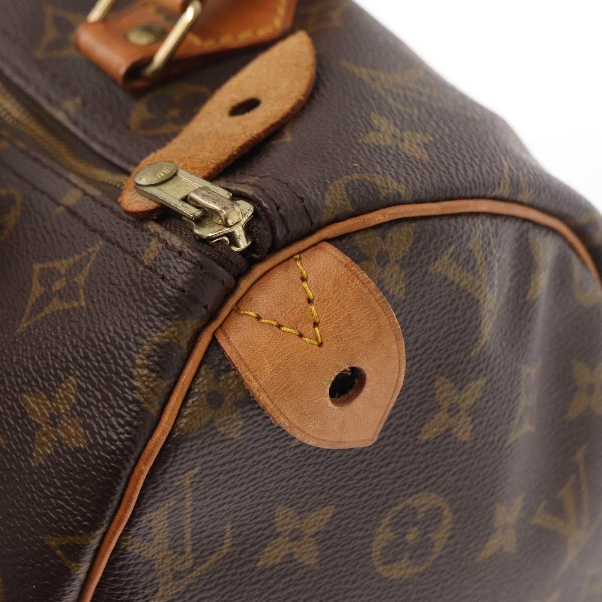 LOUIS VUITTON Monogram Speedy 30 Hand Bag M41526 LV Auth am9870