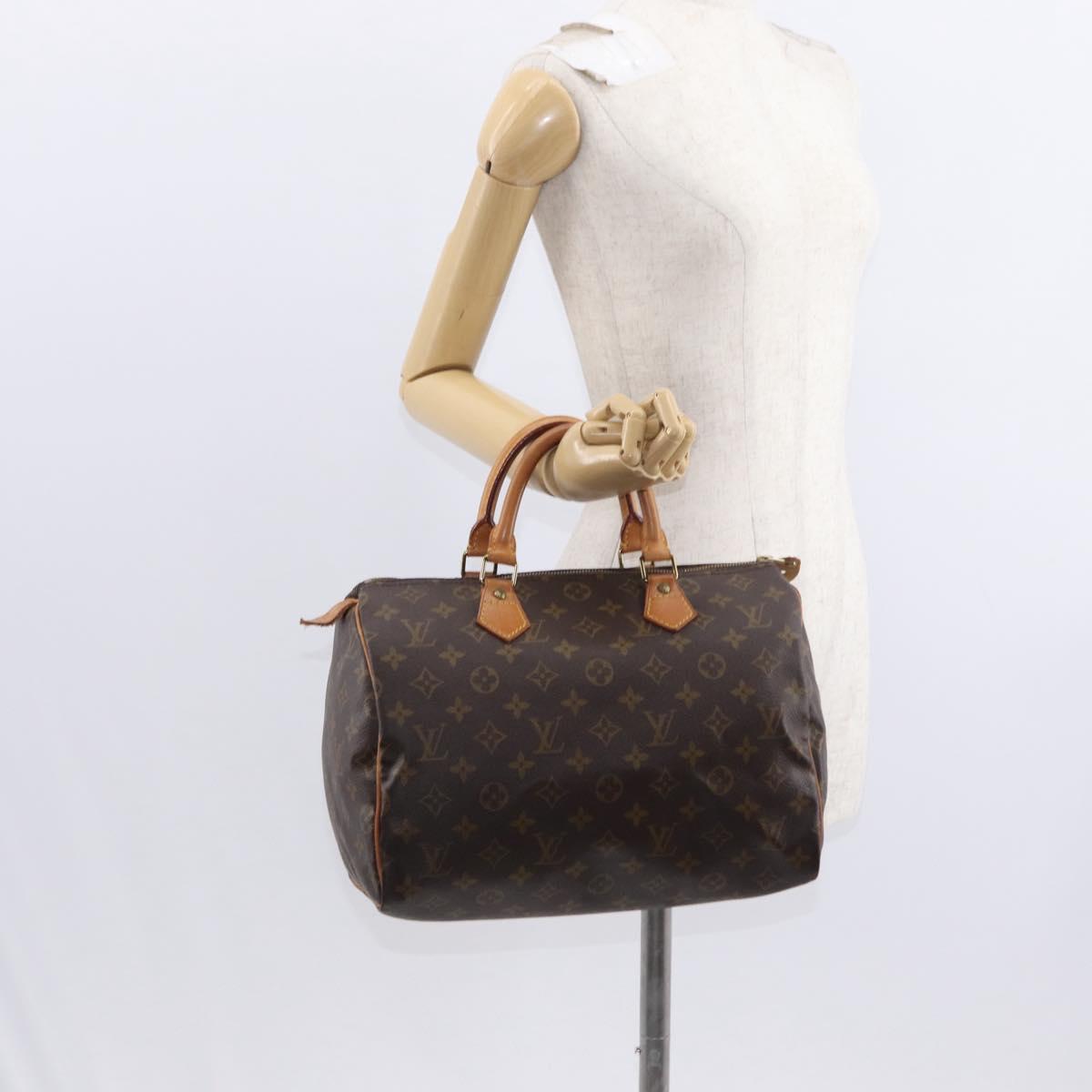 LOUIS VUITTON Monogram Speedy 30 Hand Bag M41526 LV Auth am9870