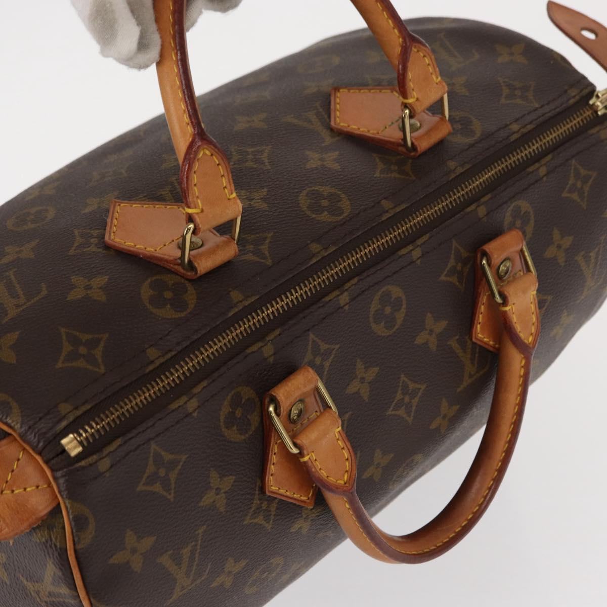 LOUIS VUITTON Monogram Speedy 30 Hand Bag M41526 LV Auth am9870