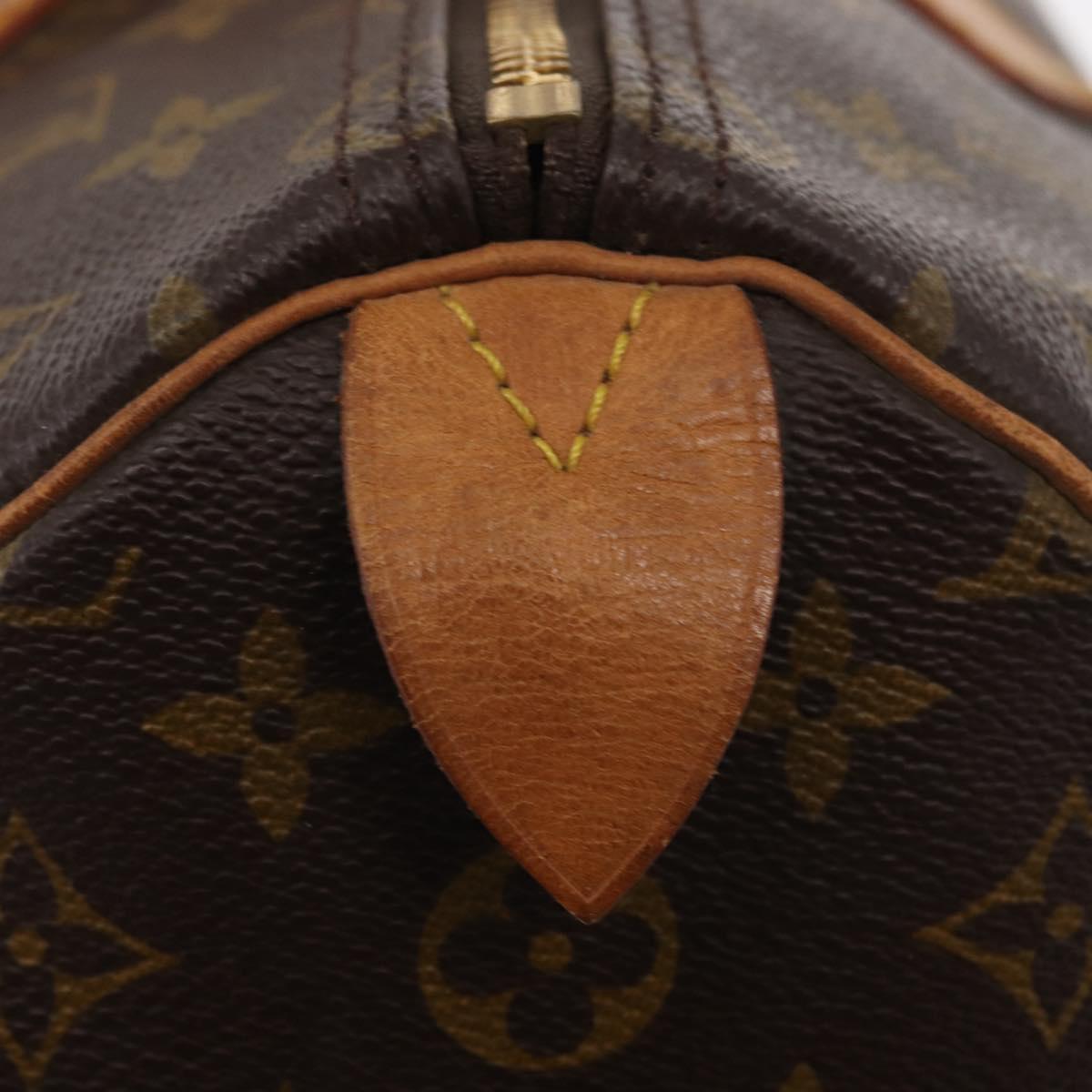 LOUIS VUITTON Monogram Speedy 35 Hand Bag M41524 LV Auth am9871