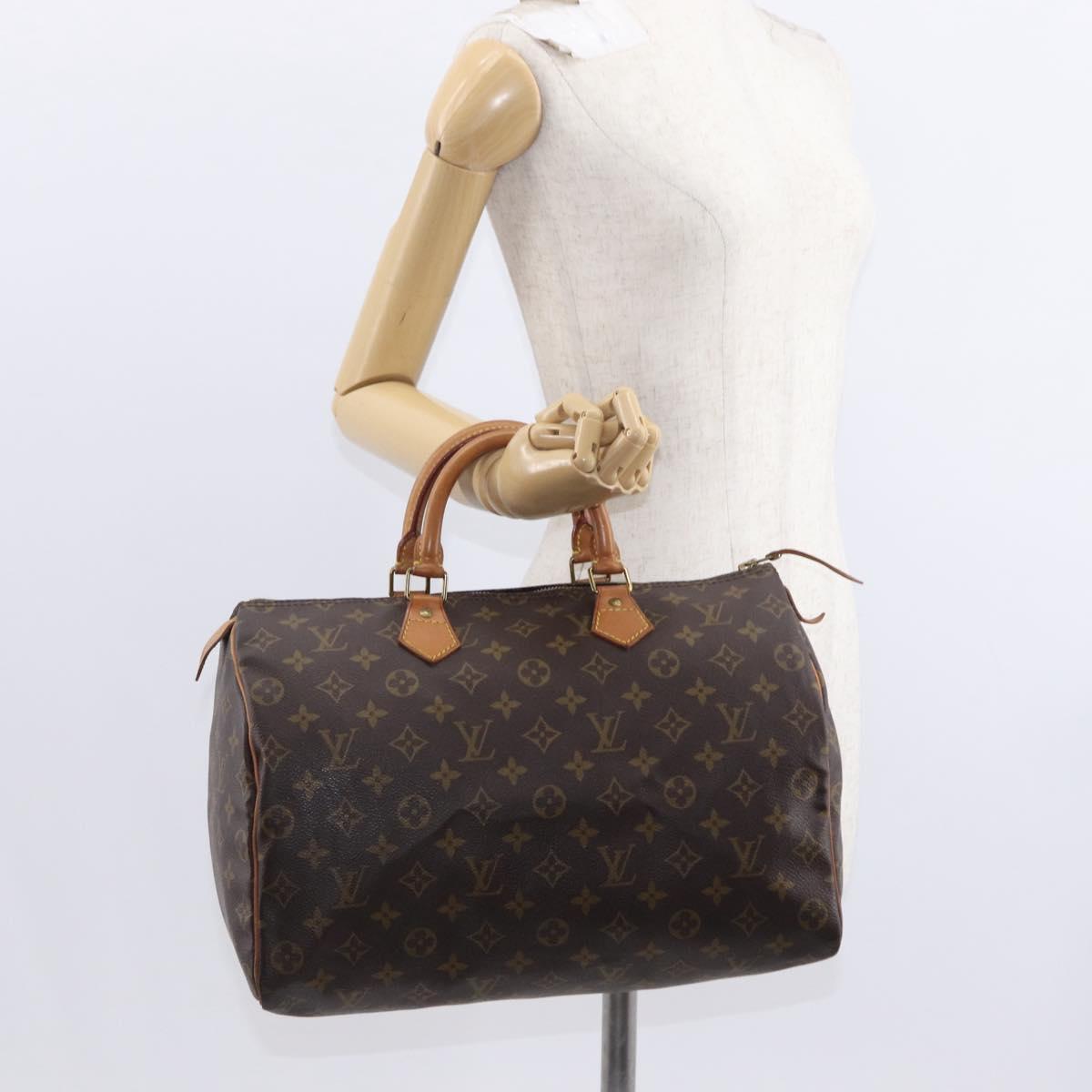 LOUIS VUITTON Monogram Speedy 35 Hand Bag M41524 LV Auth am9871
