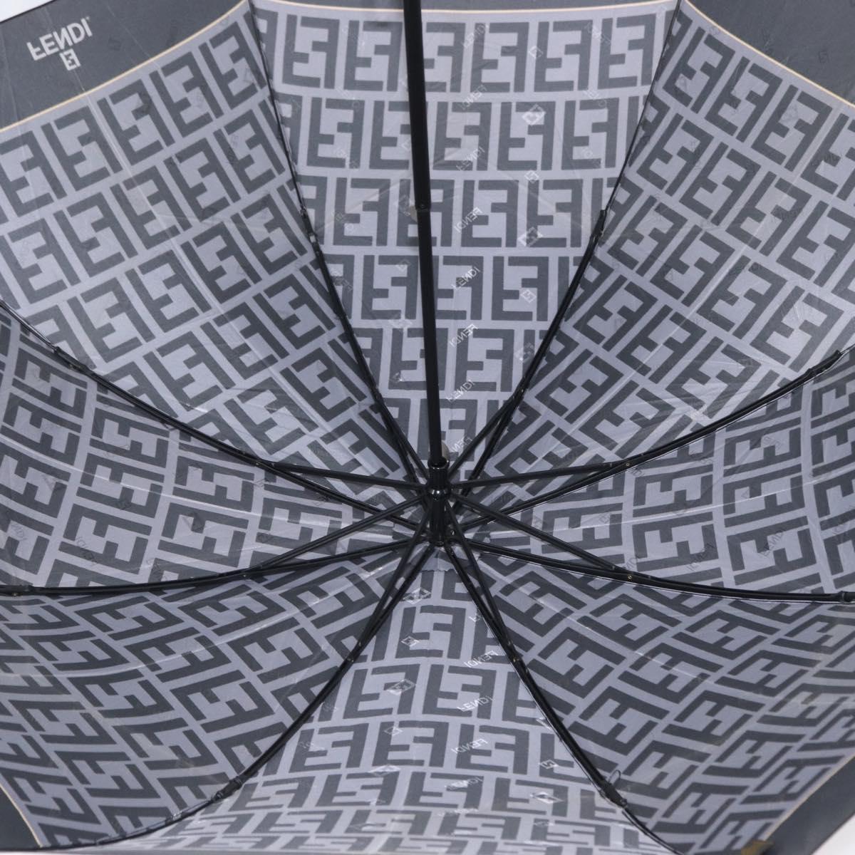 FENDI Zucca Canvas Folding Umbrella Navy Auth am9873