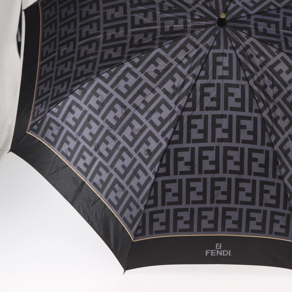 FENDI Zucca Canvas Folding Umbrella Navy Auth am9873